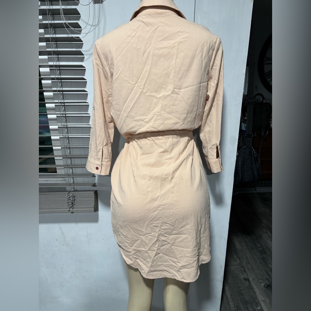 Bluebelle Tan Wrap Dress - Picture 4 of 7